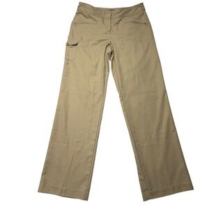 IZOD GOLF Golf Pants Khaki‎ Tan Stretch Cargo Womens 4 Straight Leg Pockets
